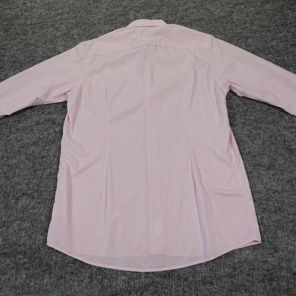 ETON Dress Shirt‎ Mens 46 -16 1/2 Pink Micro Check Long Sleeve Button Up - Picture 3 of 14